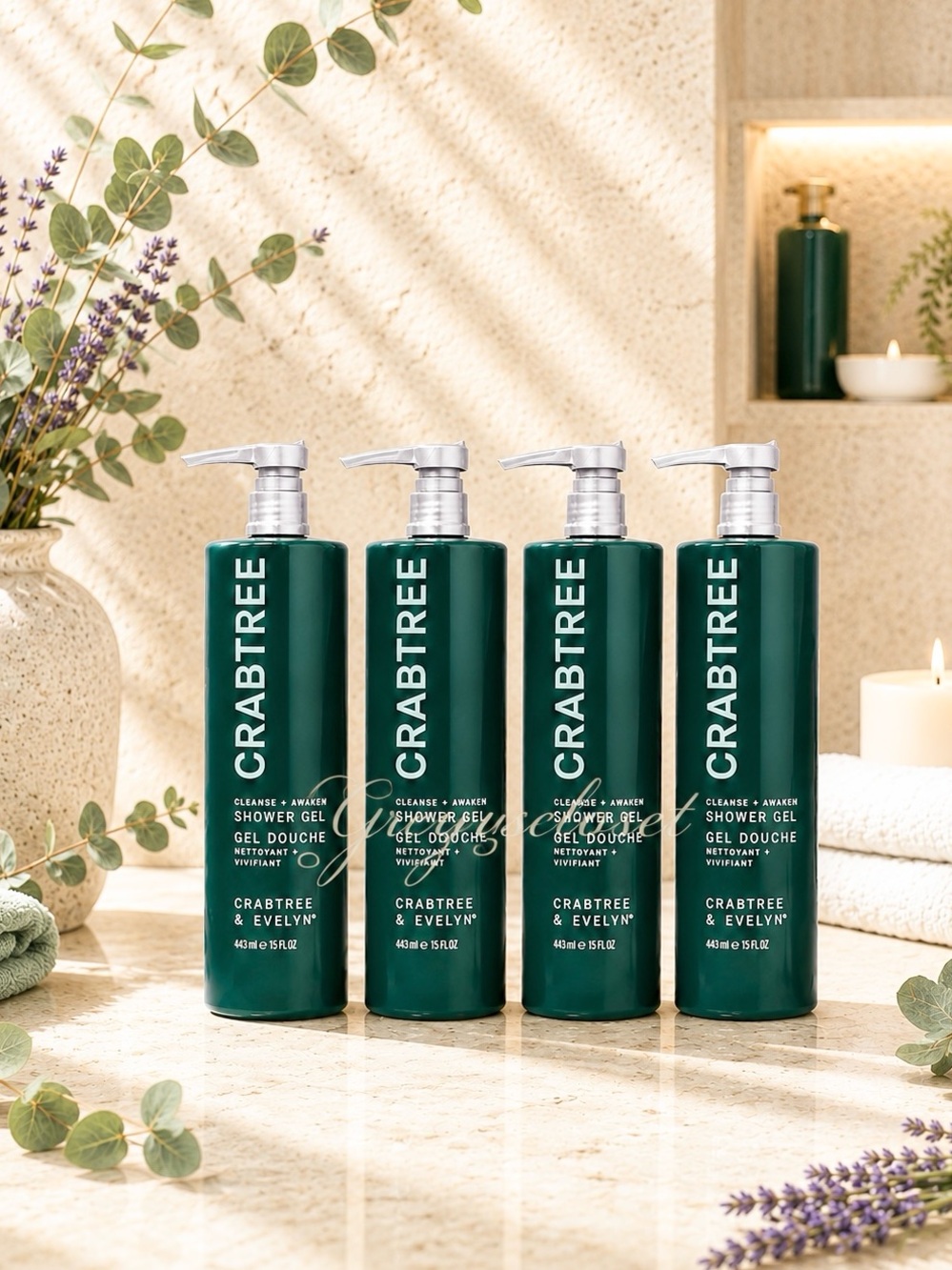 (4 PACK) AWAKEN SHOWER GEL FROM CRABTREE & EVELYN - 15 fl.oz